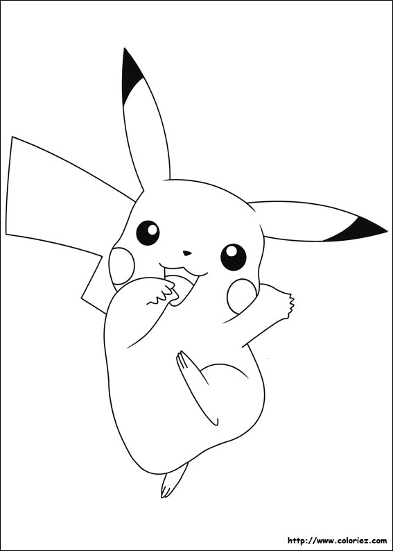 Coloriage - Pikachu pour Coloriage Pokemon Pikachu