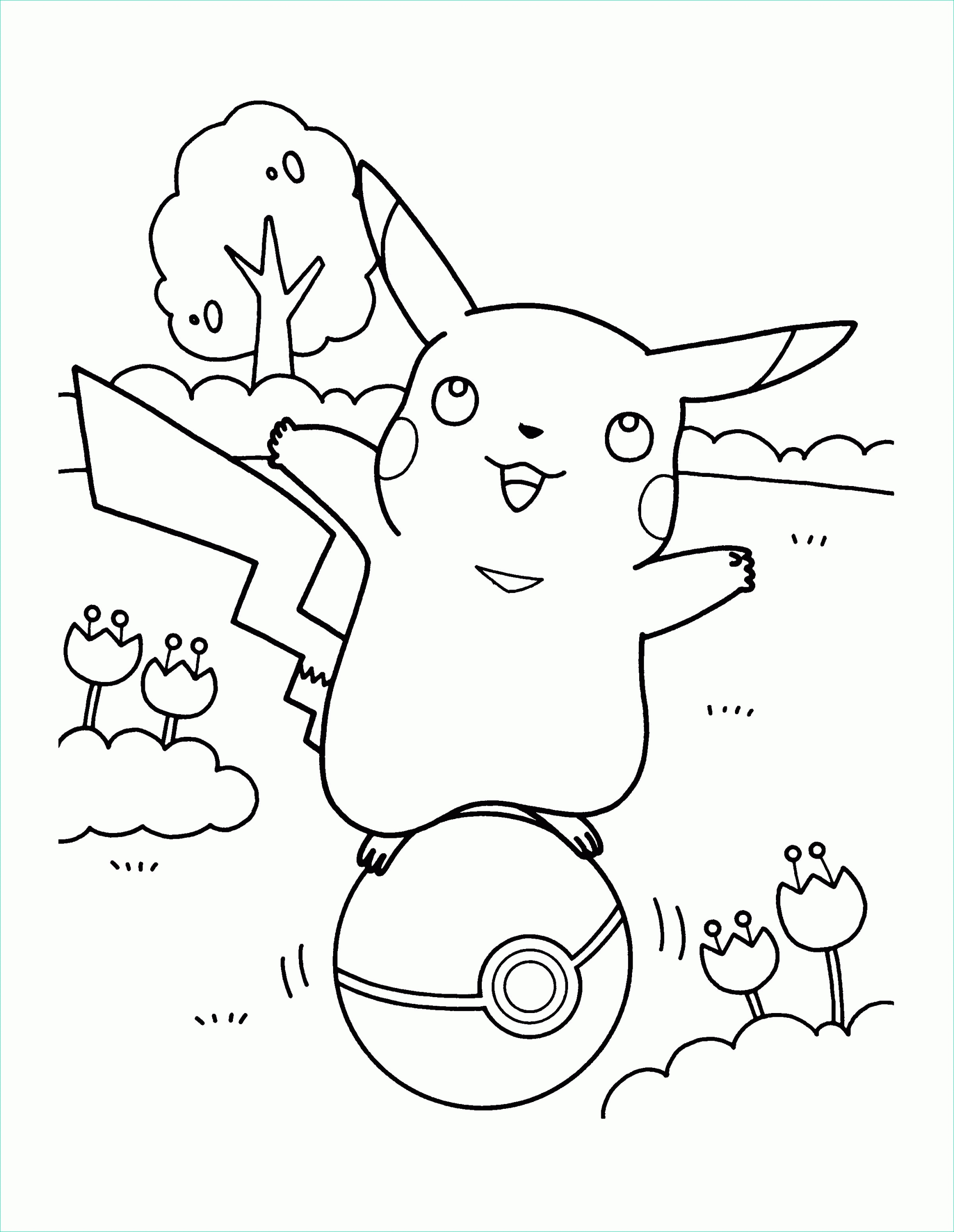 Coloriage Pikatchu Inspirant Photographie Coloriage Pikachu Sur Une avec Coloriage Pokeball À Imprimer