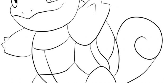 Coloriage Pokemon Carapuce Cool Collection Squirtle Coloring Page intérieur Coloriage Pokemon Carapuce