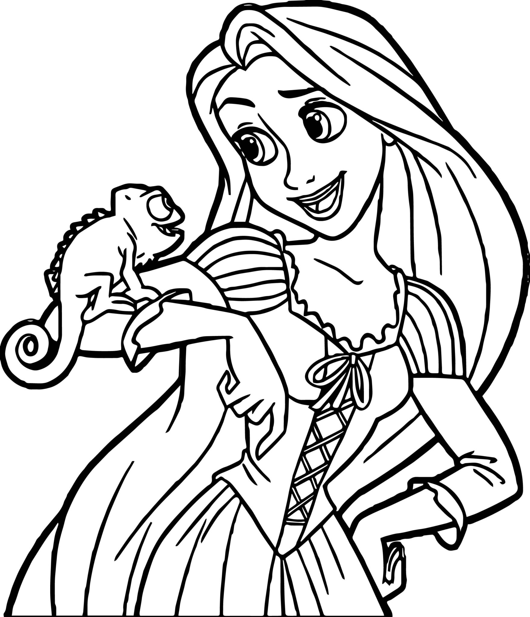 Coloriage Princesse - Coloriage À Imprimer Disney Princesse Raiponce avec Princesse Imprimer
