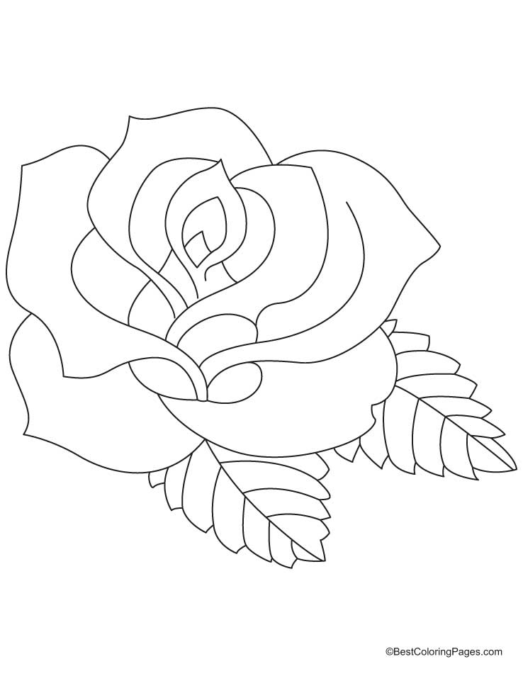 Coloriage Roses #161904 (Nature) - Dessin À Colorier - Coloriages À avec Rose A Colorier