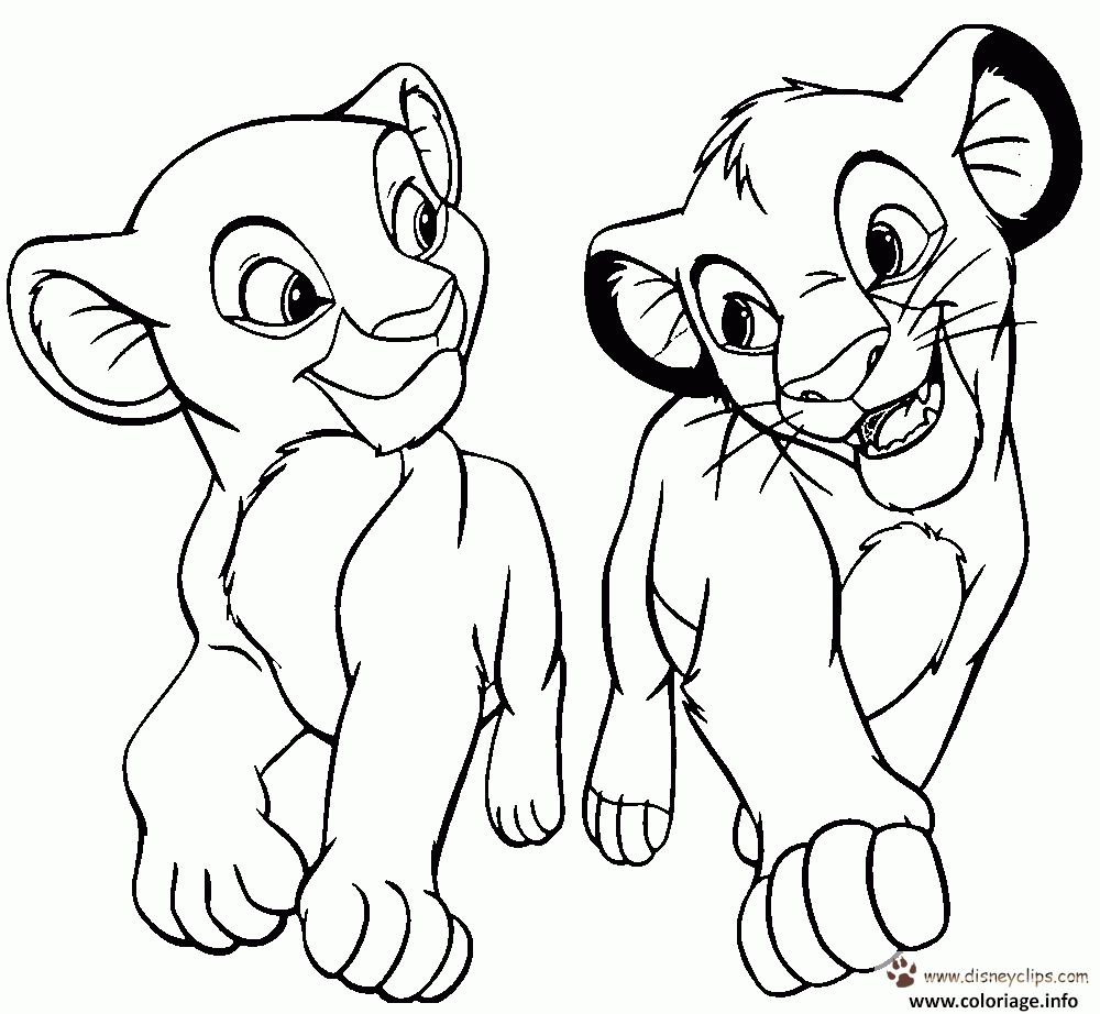 Coloriage Simba Et Nala Roi Lion Dessin Roi Lion À Imprimer avec Coloriage Roi Lion 2