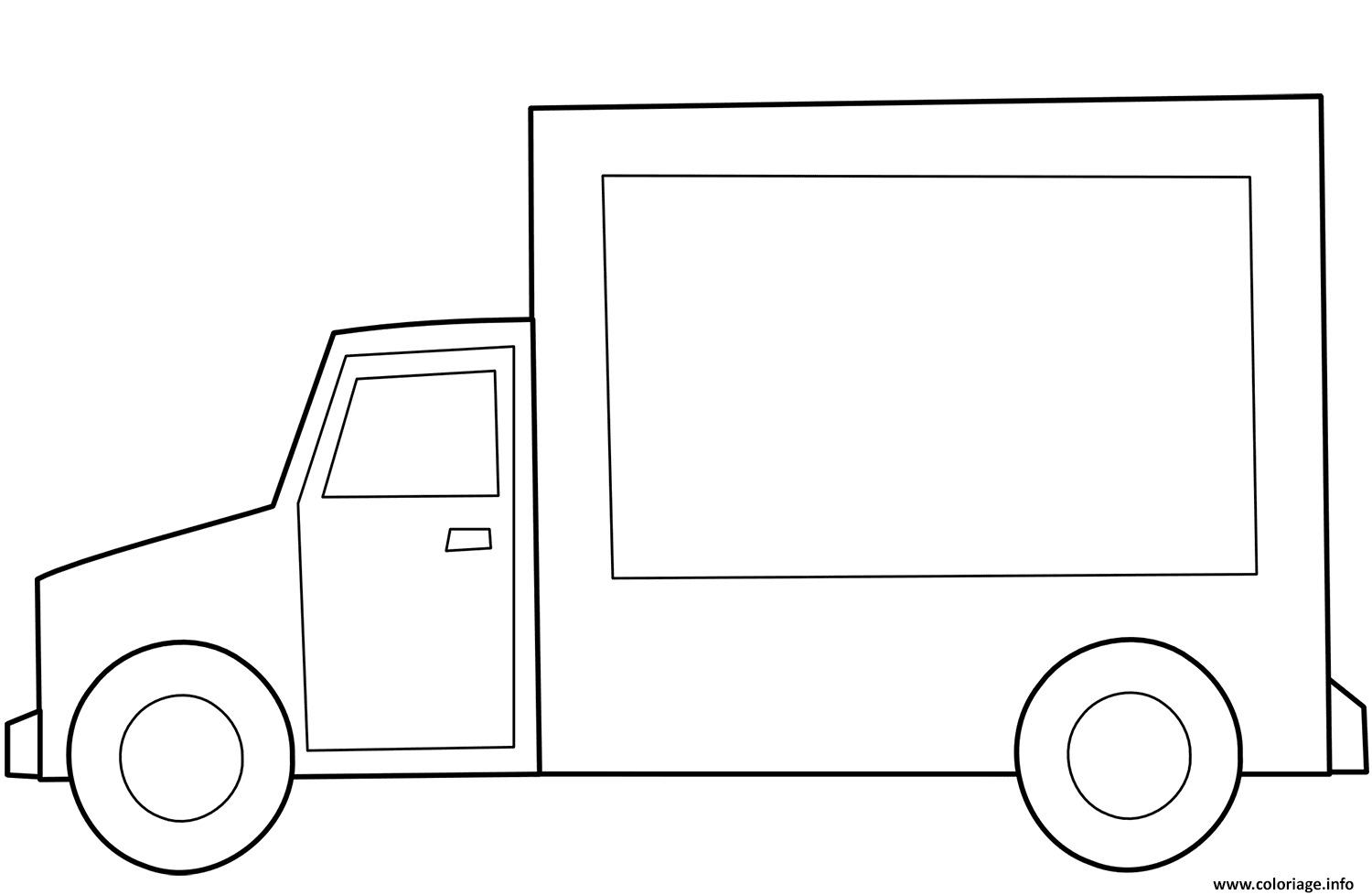 Coloriage Simple Camion Dessin Camion À Imprimer à Camion Coloriage