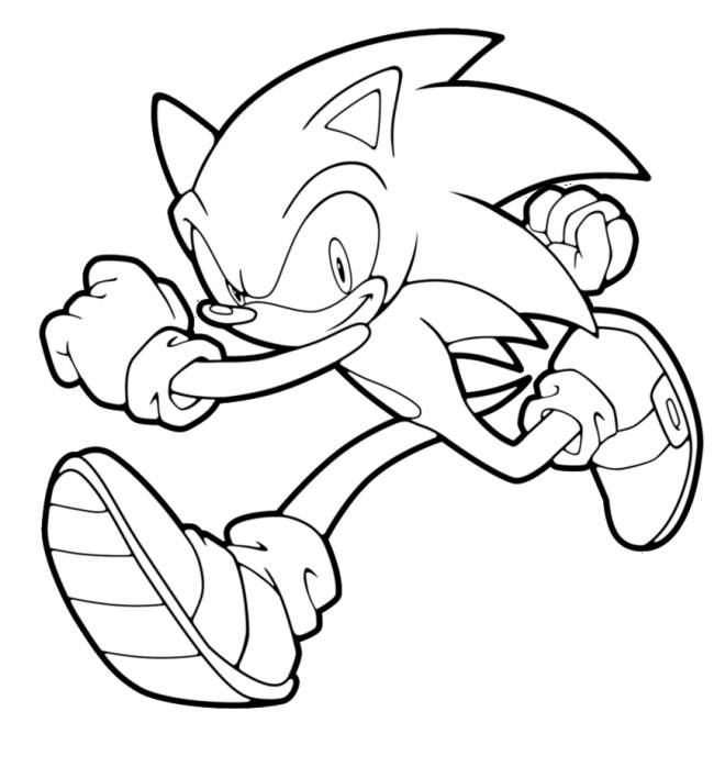 Coloriage Sonic En Pleine Course Dessin Gratuit À Imprimer encequiconcerne Dessin Sonic 2 À Imprimer