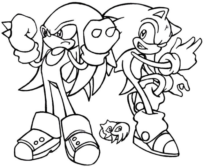 Coloriage Sonic Et Knuckles À Imprimer intérieur Dessin Sonic 2 À Imprimer
