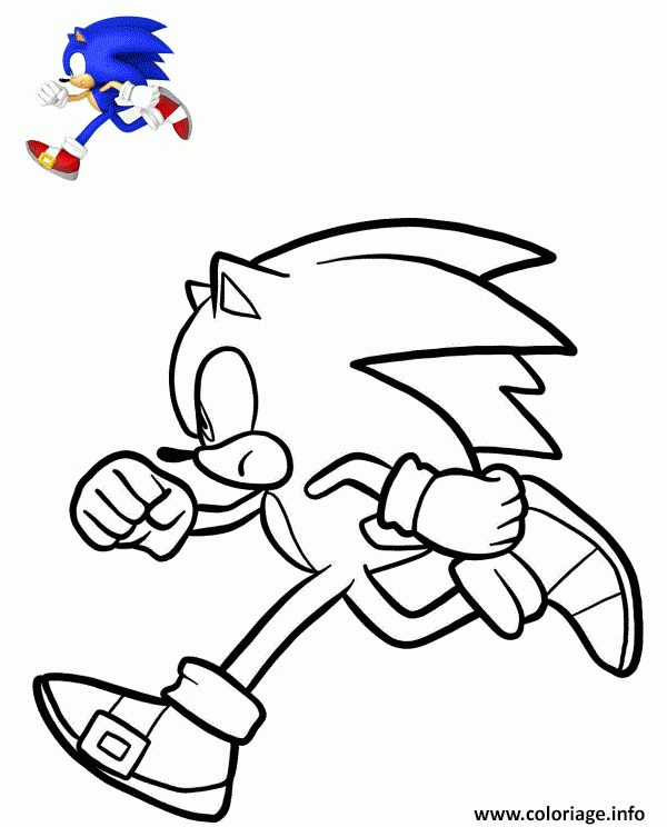 Coloriage Sonic Le Herisson A Pleine Vitesse Dessin Sonic À Imprimer destiné Dessin Sonic À Imprimer
