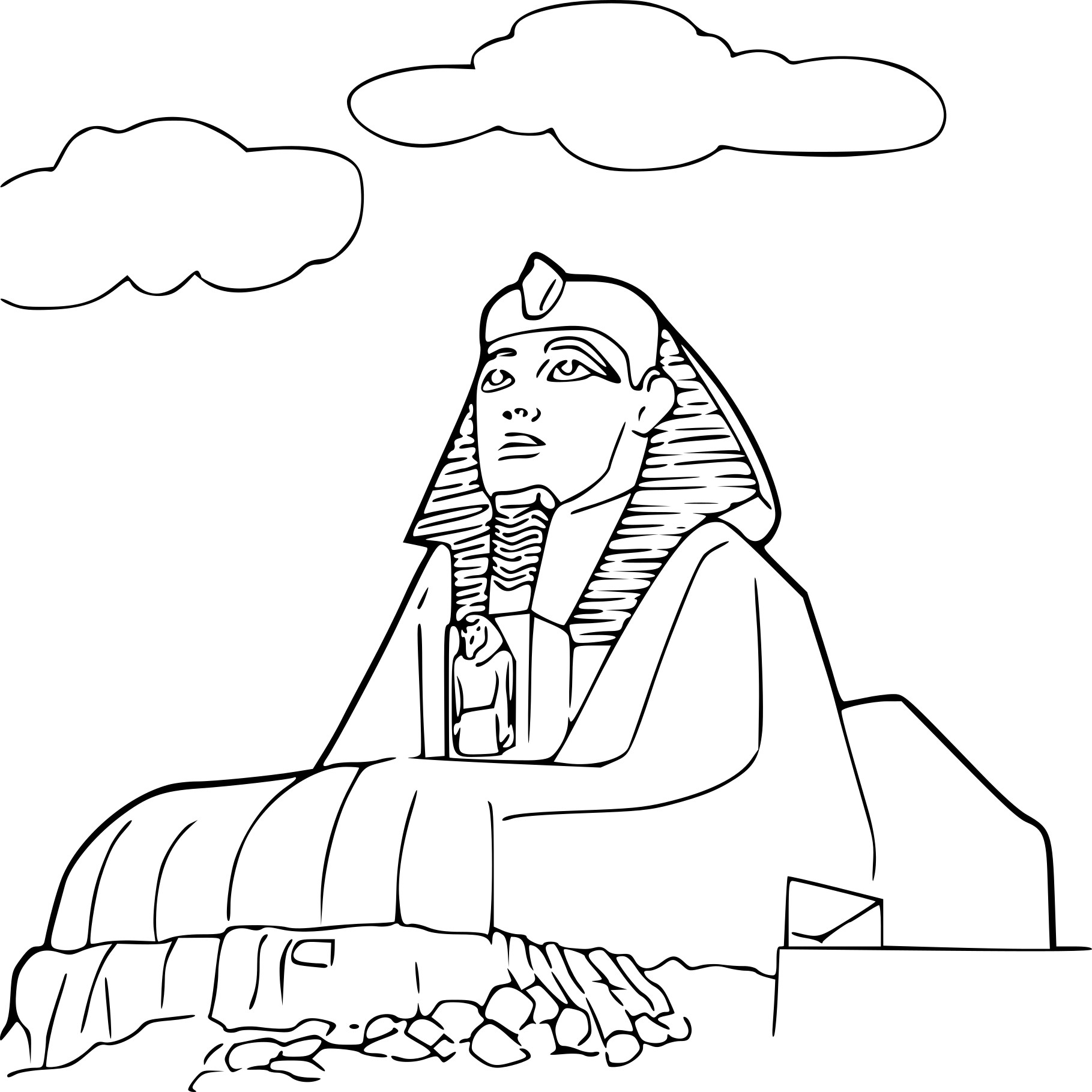 Coloriage Sphinx À Imprimer destiné Coloriage Pyramides