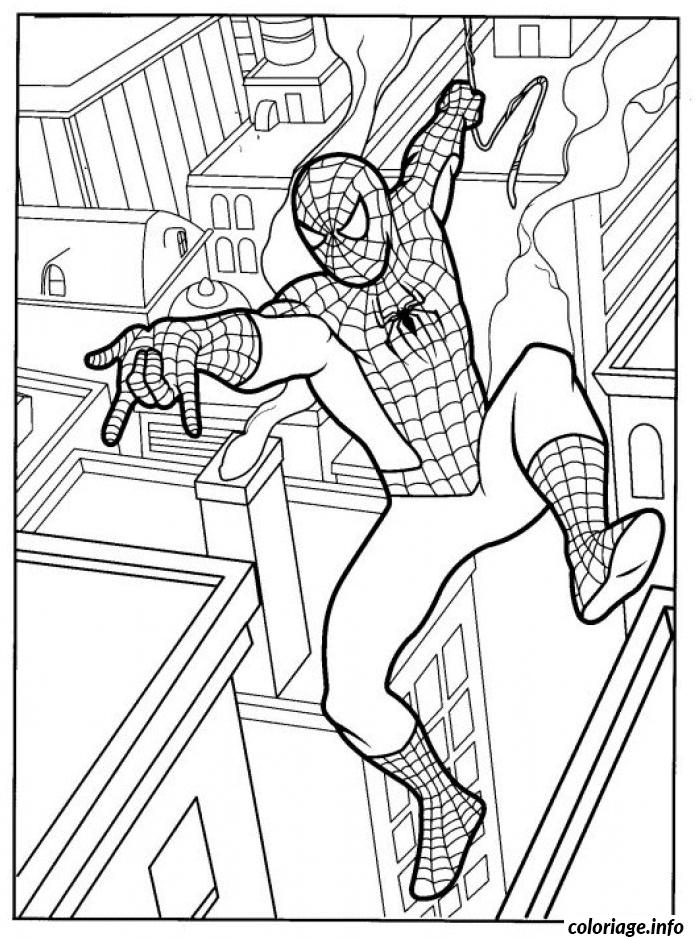 Coloriage Spiderman 291 Dessin Spider-Man À Imprimer dedans Spiderman Imprimer