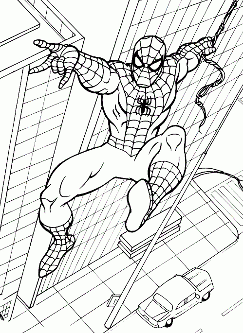 Coloriage Spiderman - Spiderman À Imprimer Gratuit concernant Dessin Spiderman À Colorier