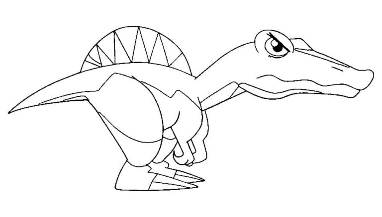 Coloriage Spinosaurus. Téléchargez Ou Imprimez Gratuitement à Coloriage Spinosaurus