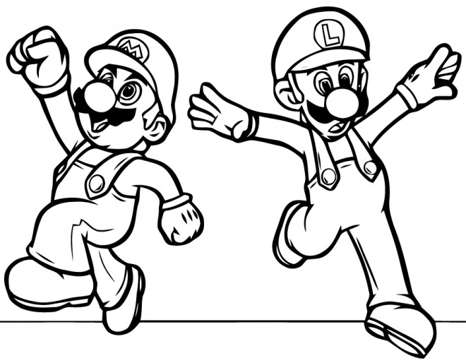 Coloriage Super Mario Bros Luigi Dessin Gratuit À Imprimer concernant Coloriage Luigi