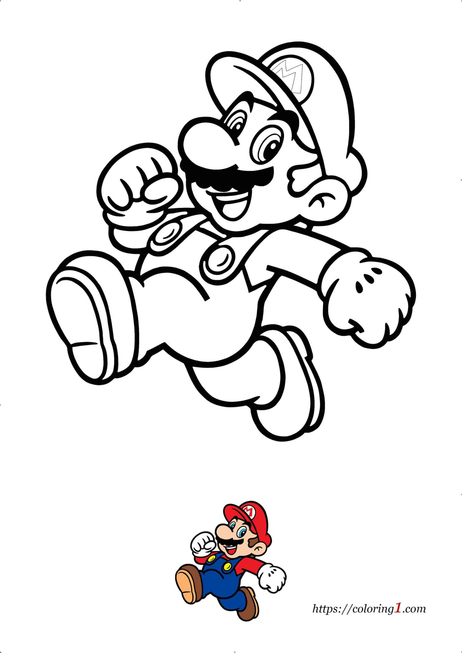 Coloriage Super Mario - Coloriage Gratuit À Imprimer Dessin 2021 destiné Dessin Mario A Imprimer