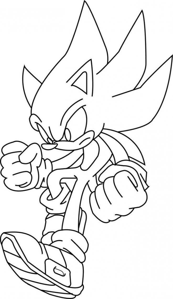 Coloriage Super Sonic Gratuit À Imprimer Liste 20 À 40 pour Sonic À Colorier