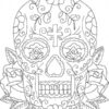 Coloriage Tête De Mort Mexicaine À Télécharger concernant Coloriage Tête De Mort Mexicaine