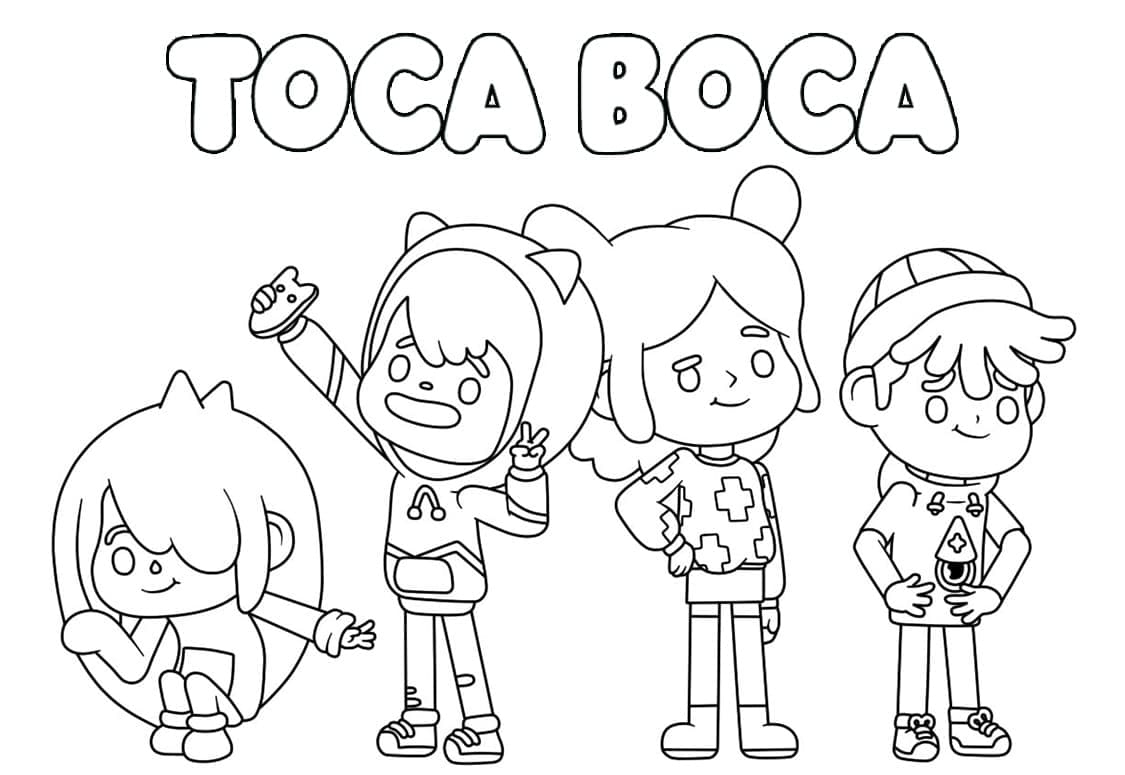 Coloriage Toca Boca 1 - Télécharger Et Imprimer Gratuit Sur concernant Toca Boca Coloriage