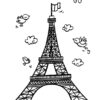 Coloriage Tour Eiffel Paris avec Coloriage Tour Eiffel À Imprimer