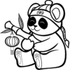Coloriage Un Panda Mignon Avec Une Lanterne De Bambou Dessin Animaux serapportantà Mignon Dessin A Imprimer