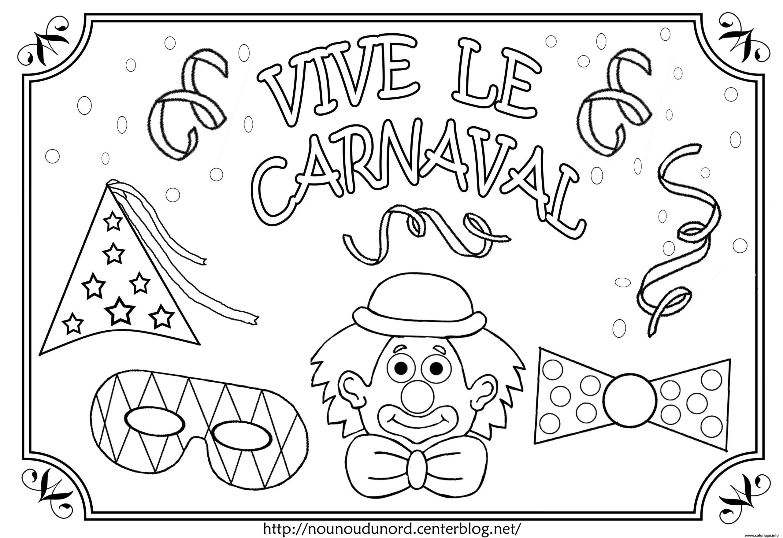 Coloriage Vive Le Carnaval Dessin Carnaval À Imprimer tout Coloriage Carnaval Arlequin