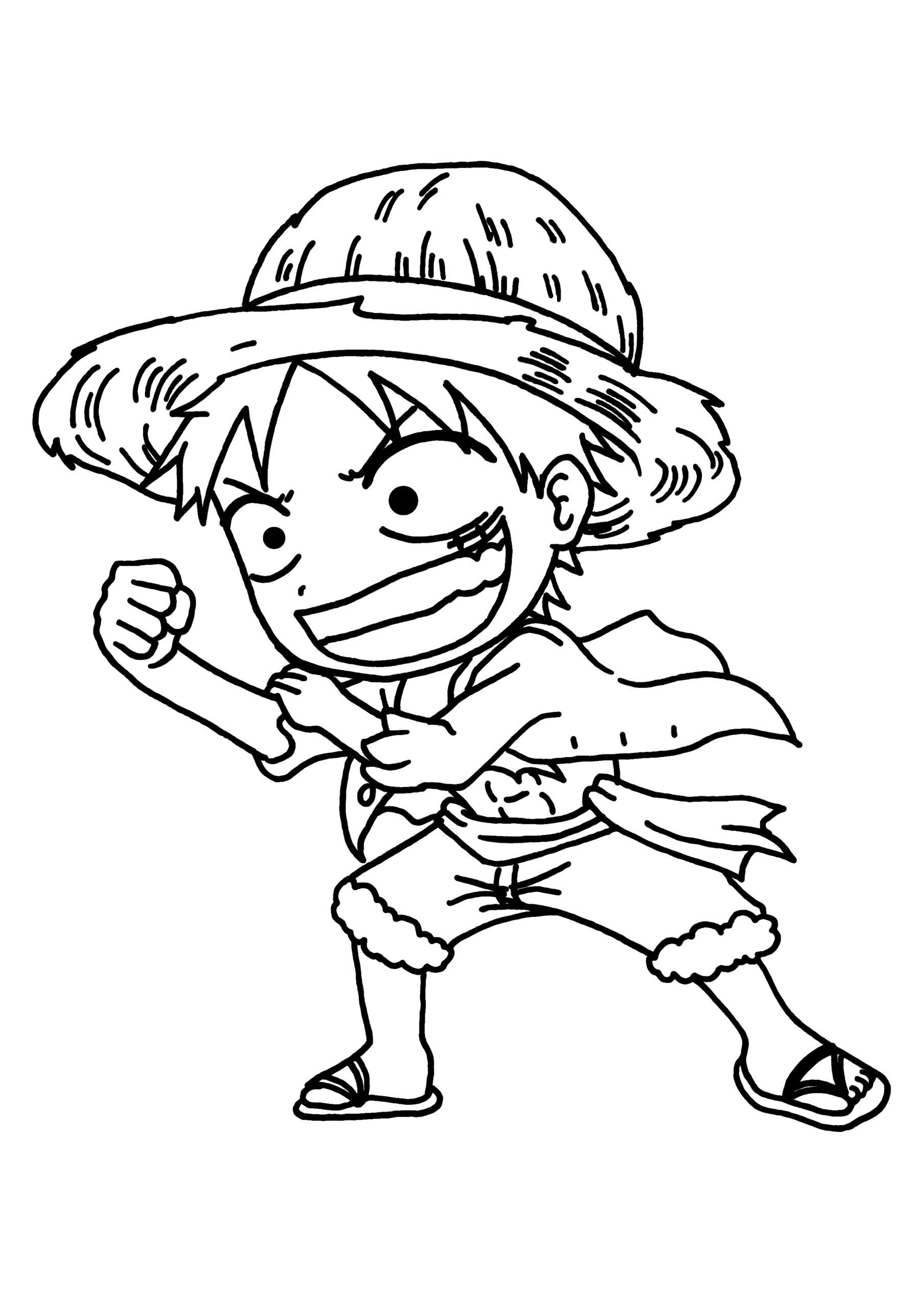 Coloriage204: Coloriage One Piece Luffy tout Coloriage Luffy Gear 4