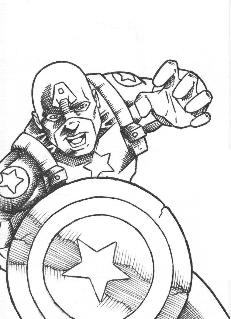 Coloriages À Imprimer : Captain America, Numéro : 24A75D2 concernant Coloriage Captaine America