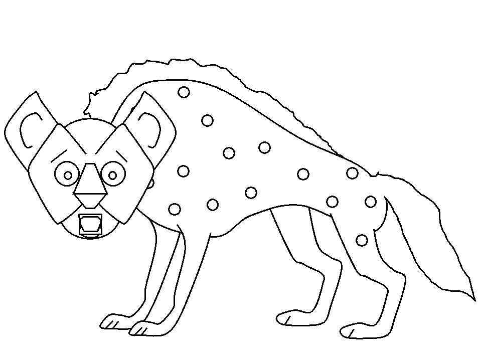 Coloriages À Imprimer : Hyène, Numéro : 673173 tout Coloriage Hyene
