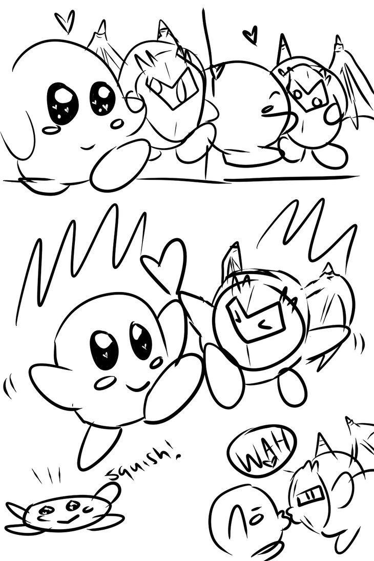 Coloriages À Imprimer : Kirby, Numéro : 603811 intérieur Coloriage Kirby Et Ses Amis