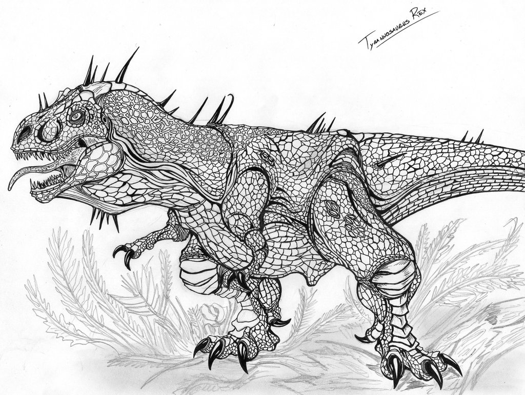 Coloriages À Imprimer : T-Rex, Numéro : 758618 avec Coloriage Tyrannosaure Rex