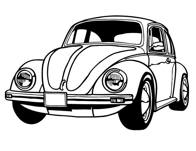 Coloriages À Imprimer : Volkswagen, Numéro : 458756 | Voiture Coloriage dedans Coloriage Voiture Ancienne