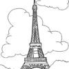Coloriages De Monuments - Coloriages Tour Eiffel A Paris A Imprimer dedans Coloriage Paris À Imprimer