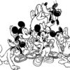 Coloriages Des Amis De Mickey - Minnie Mickey Donald Dingo Et Pluto destiné Mickey Et Minnie À Colorier