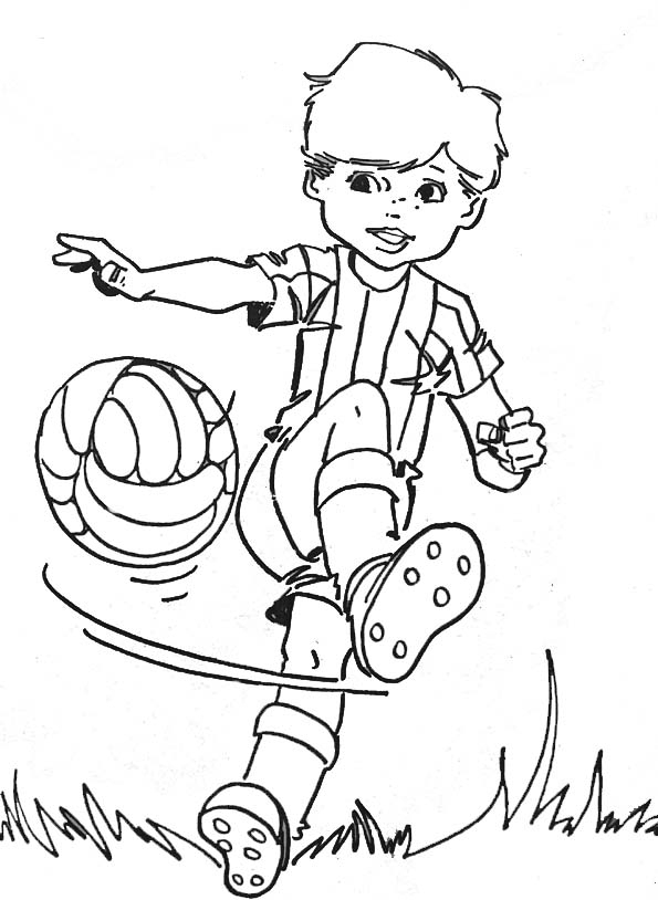 Coloriages Enfants concernant Dessin À Imprimer Footballeur