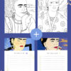 Coloriages Frida Kahlo X2 Coloring Page Frida Kahlo X2 2 To - Etsy destiné Coloriage Frida Kahlo