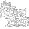 Coloriages Logo De La Famille Addams - Coloriages De La Famille Addams destiné Coloriage Wednesday Addams