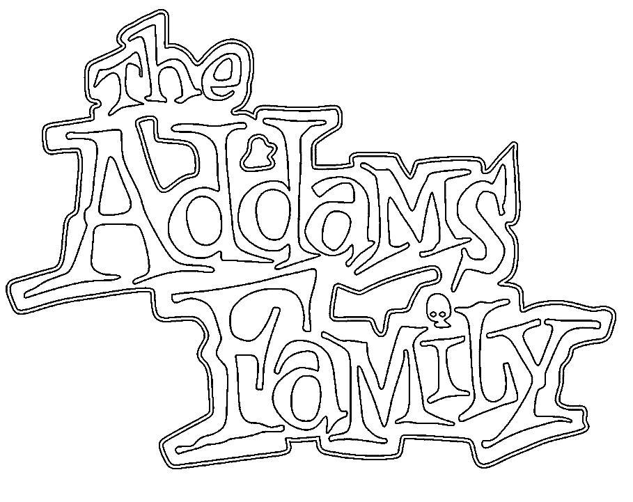 Coloriages Logo De La Famille Addams - Coloriages De La Famille Addams destiné Coloriage Wednesday Addams
