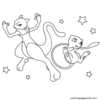 Coloriages Pokemon Mew Et Mewtwo - Coloriages Mew - Des Coloriages Pour serapportantà Dessin De Mew