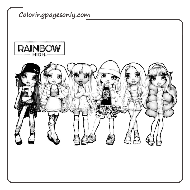 Coloriages Rainbow High - Coloriages Gratuits À Imprimer destiné Dessin De Rainbow High