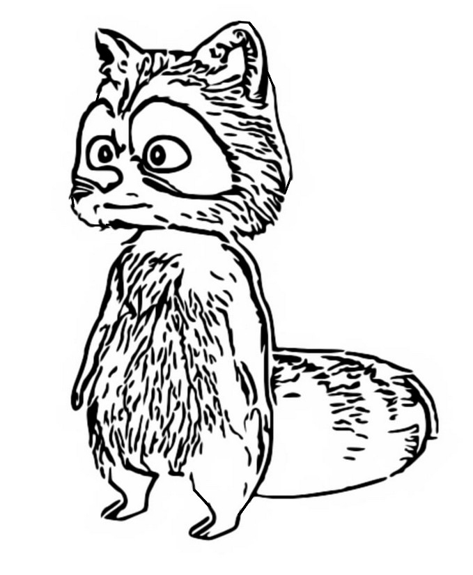 Coloring Page Grizzy And The Lemmings : The Raccoon 3 pour Coloriage Lemmings