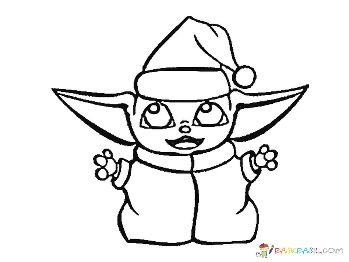 Coloring Pages Baby Yoda. The Mandalorian And Baby Yoda Free intérieur Coloriage Bebe Yoda