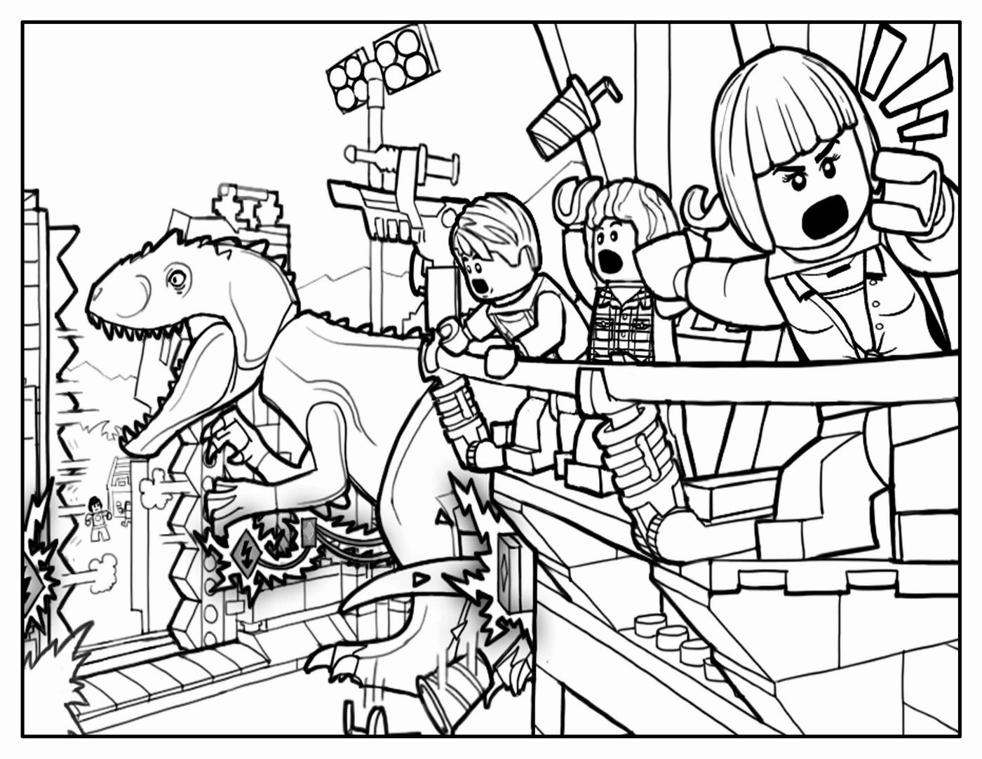 Coloring Pages Jurassic Park (Movies) - Printable Coloring Pages destiné Dessin Jurassic Park