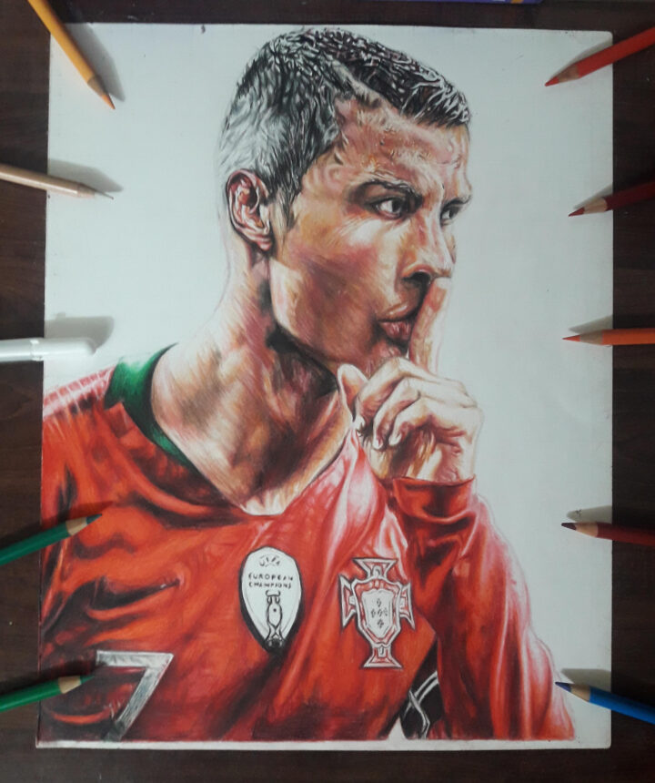 Cristiano Ronaldo Drawing By Me. I Feel So Bad His Got Out Early But serapportantà Dessins De Cristiano Ronaldo