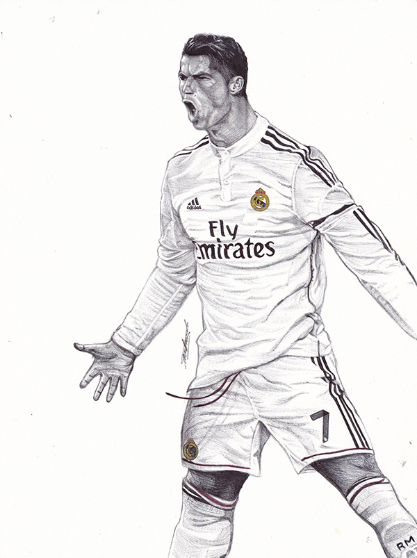 Cristiano Ronaldo Pen Drawing / Video On Behance intérieur Dessins De Cristiano Ronaldo