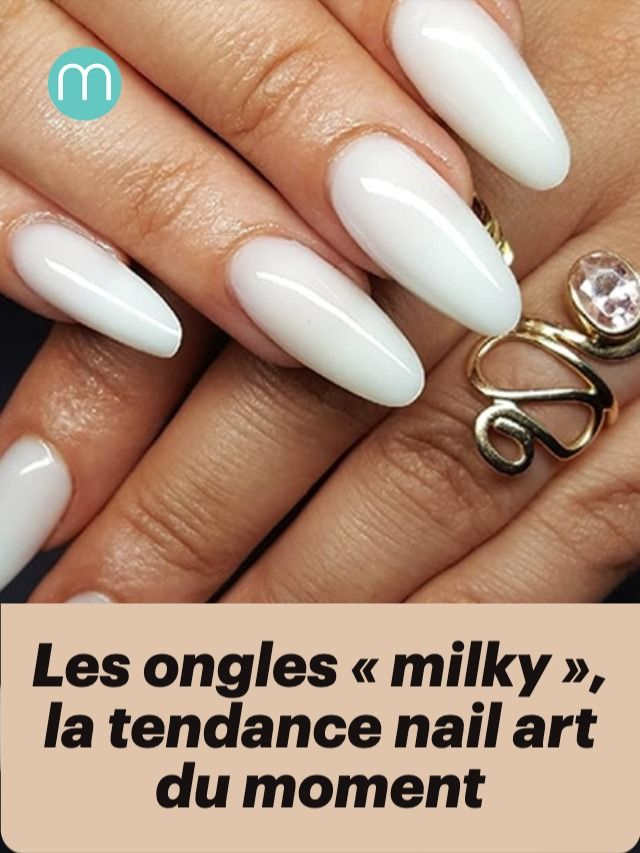 Découvre La Jolie Tendance Du « Milky Nail », Des Ongles Blancs Et serapportantà Ongle Blanc Pailleté