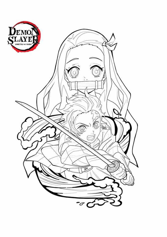 Demon Slayer Coloring Pages . Printable Coloring Pages encequiconcerne Demon Slayer Coloriage A Imprimer
