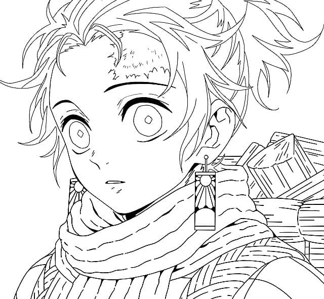 Demon Slayer Coloring Pages . Printable Coloring Pages intérieur Dessin A Colorier Demon Slayer