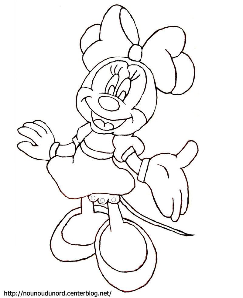 Dessin À Colorier De Minnie Et Mickey tout Coloriage Mini Mickey