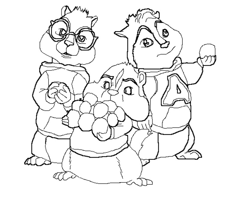 Dessin Alvin Et Les Chipmunks #128244 (Films D'Animation) À Colorier destiné Coloriage Alvin Et Les Chipmunk