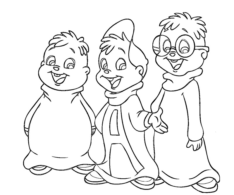 Dessin Alvin Et Les Chipmunks #128332 (Films D'Animation) À Colorier destiné Coloriage Alvin Et Les Chipmunk