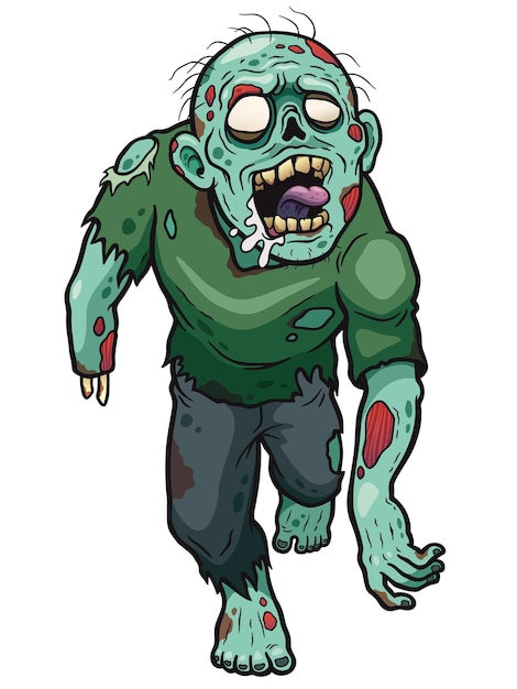 Dessin Animé Zombie | Vecteur Premium pour Dessin Among Us Zombie