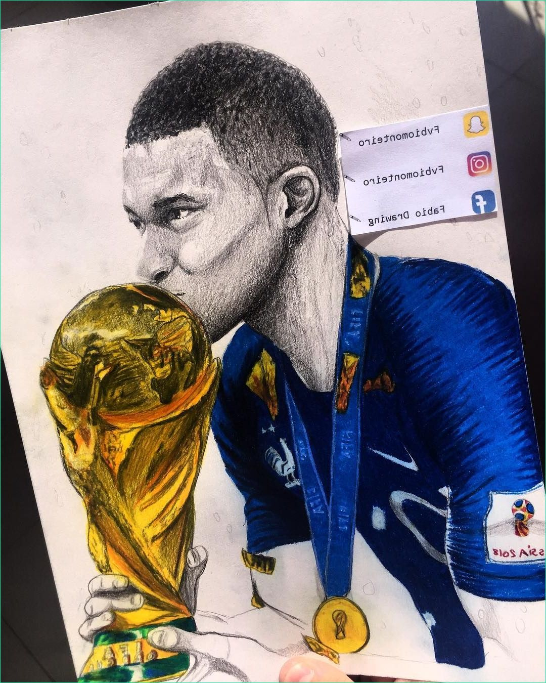 Dessin De La Coupe Du Monde 2018 Impressionnant Images Portrait De K serapportantà Dessin Mbappe Facile