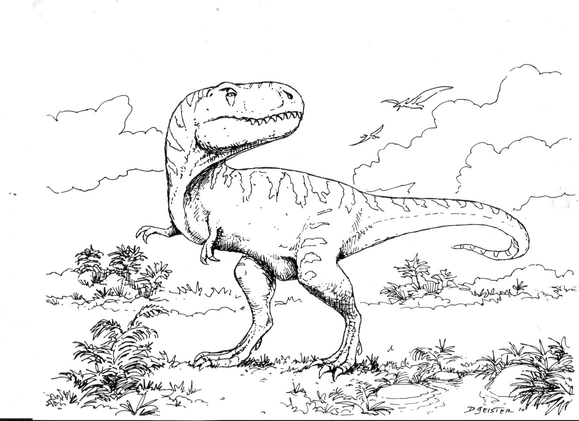 Dessin De T Rex A Imprimer (5) pour Coloriage Tyrannosaure Rex